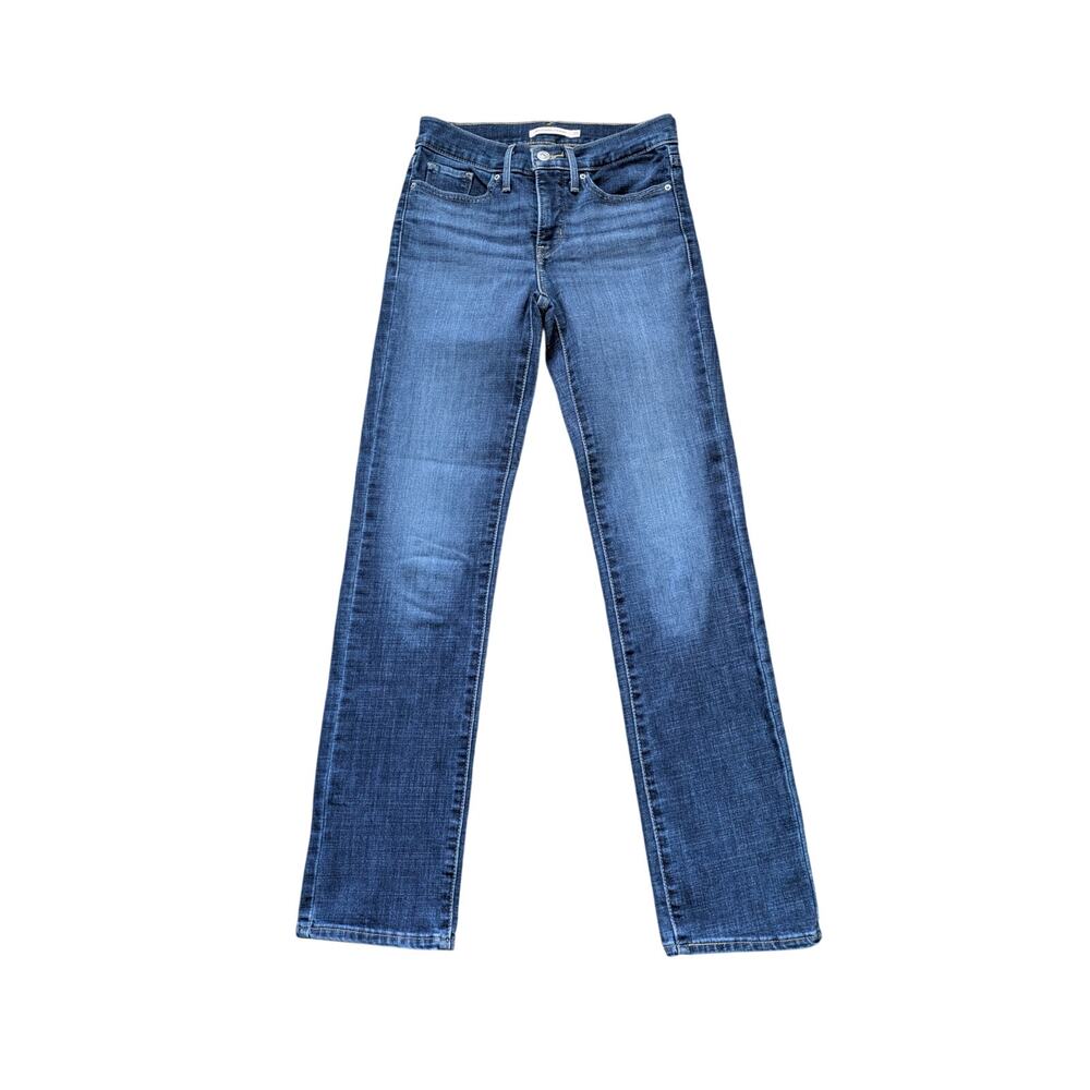 Levis 314 Shaping Straight Blue Jeans Womens 25 Cotton Minimalist Comfort